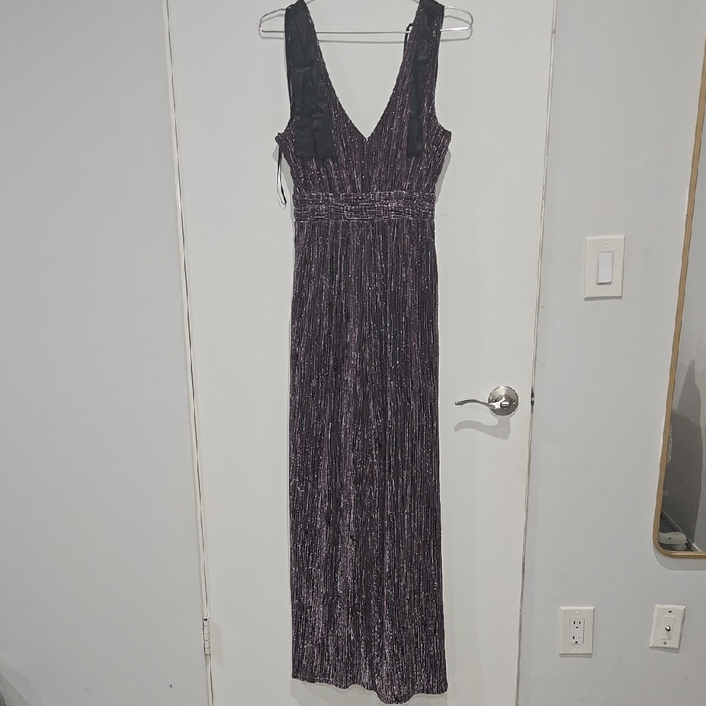 Elegant Black and Purple Women's Jumpsuit